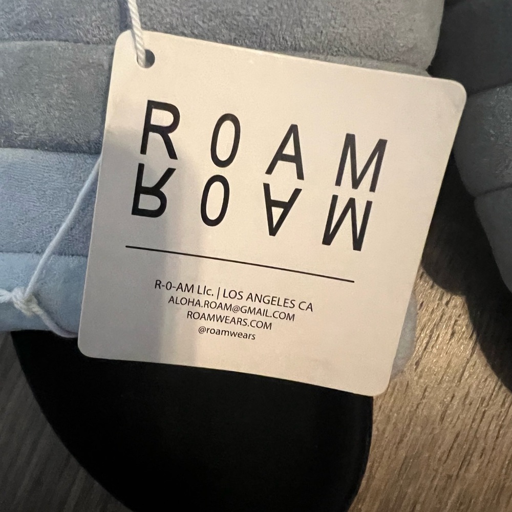 ROAM Quilted Slide Sandals in Gray and Black - Picture 2 of 5